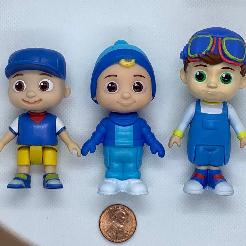 Jazwares Moonbug Cocomelon figures toys bundle TomTom JJ winter alphabet train